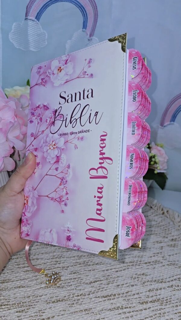 Biblia Rosa Flor de Cerezo