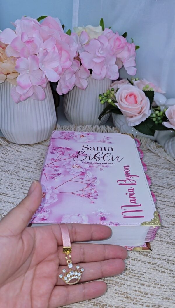 Biblia Rosa Flor de Cerezo
