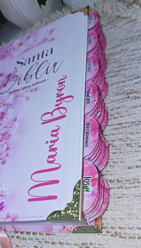Biblia Rosa Flor de Cerezo