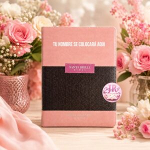 Biblia  Letra Gigante Rosa y Café