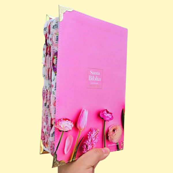 Biblia Tulipanes Rosa