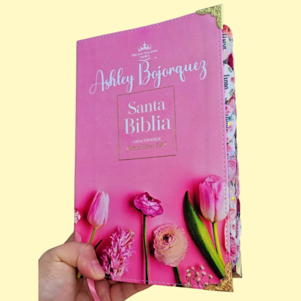 Biblia Tulipanes Rosa