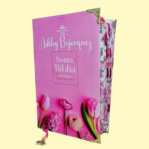 Biblia Tulipanes Rosa