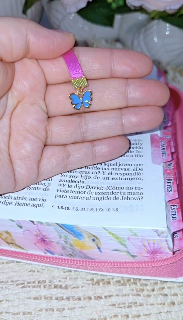 Biblia de Pajarito Rosa Floral