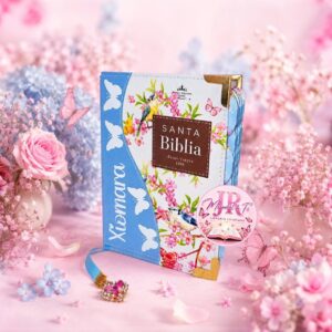 Biblia de Bolsillo Celeste Floral