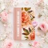 Biblia Tapa dura de Tela Rosada con flores