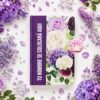 Biblia Tapa dura de tela morada con flores