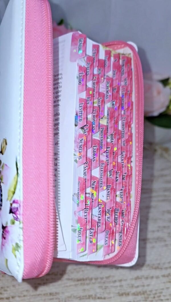 Biblia de Pajarito Rosa Floral