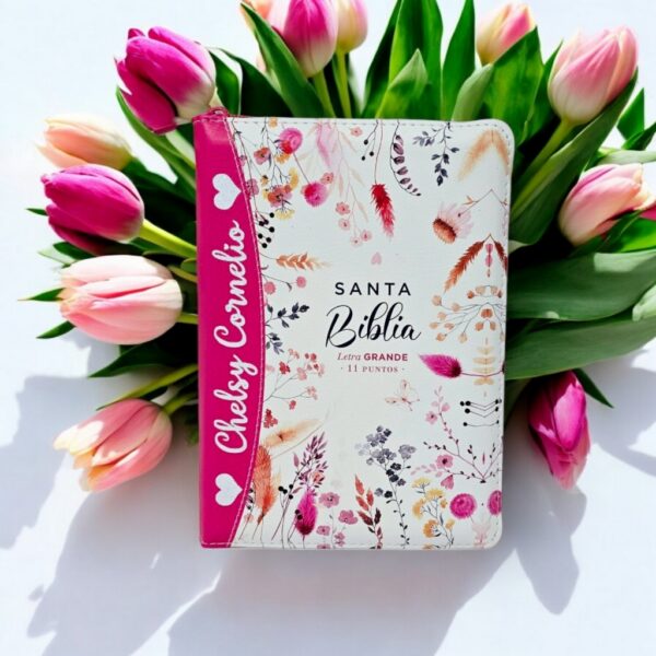 Biblia Fuscia Floral