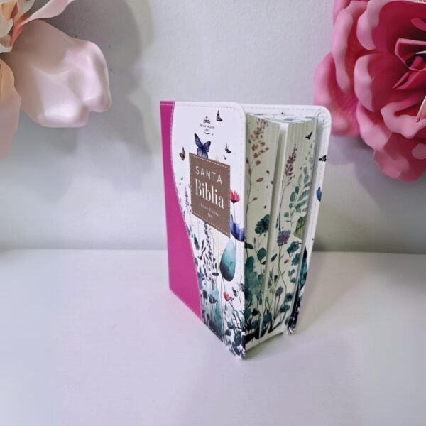 Biblia de Bolsillo Fucsia Floral