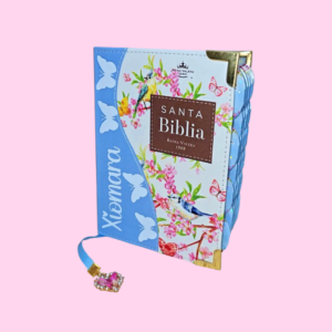 Biblia de Bolsillo Celeste Floral