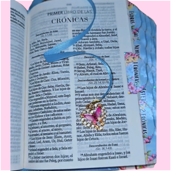 Biblia de Bolsillo Celeste Floral