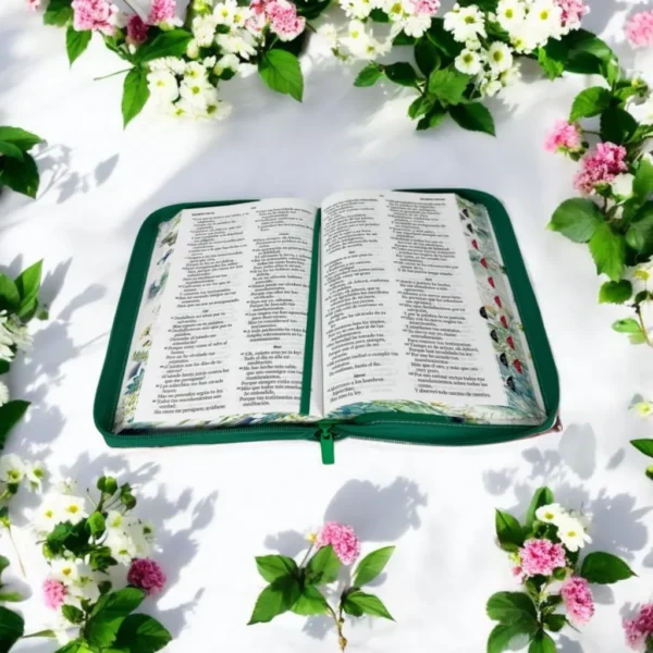 Biblia Verde Floral