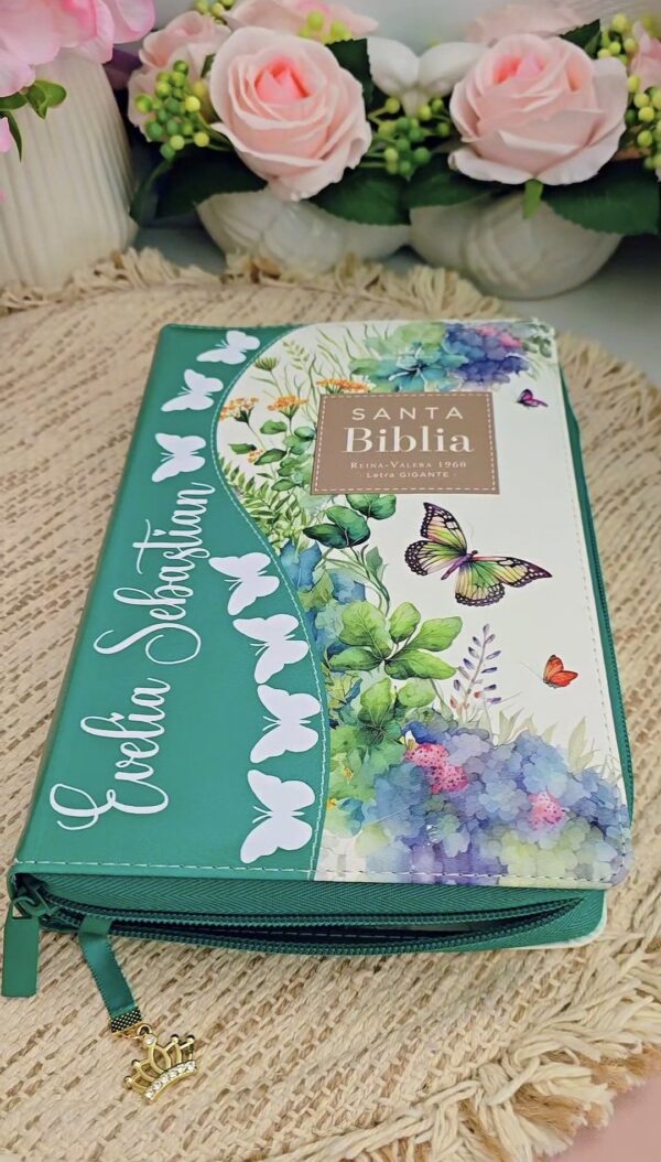 Biblia Verde Floral