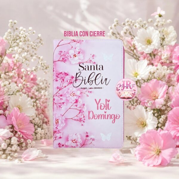 Biblia Rosa Cerezo Cierre RV 1960