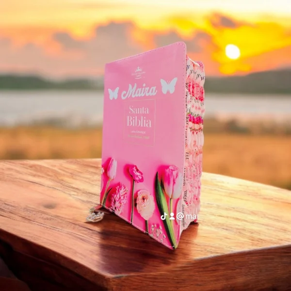Biblia Tulipanes Rosa