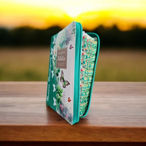 Biblia Verde Floral