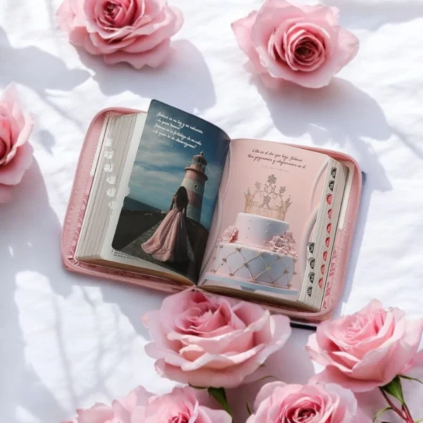 BIBLIA QUINCEAÑERA ROSA