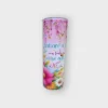 Vaso Personalizable Floral Rosa con Versículo Bíblico