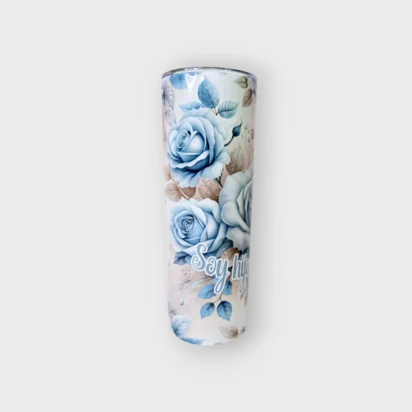 Vaso-flores-azules (2) Vaso Personalizable de Flores Azules con Mensaje Bíblico