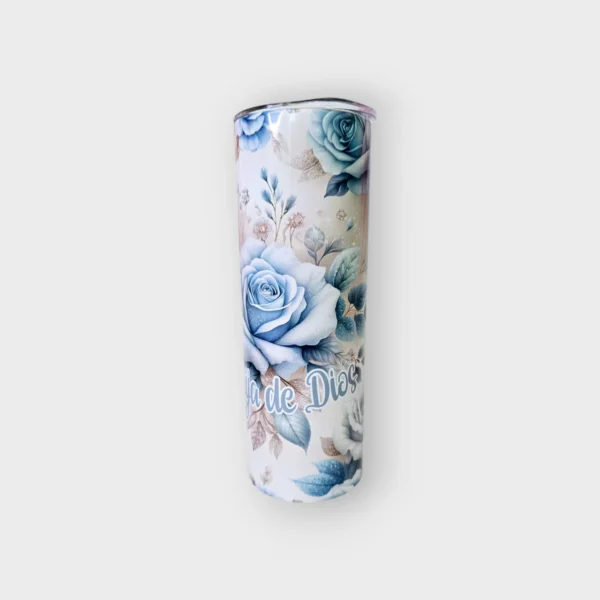 Vaso-flores-azules (3) Vaso Personalizable de Flores Azules con Mensaje Bíblico