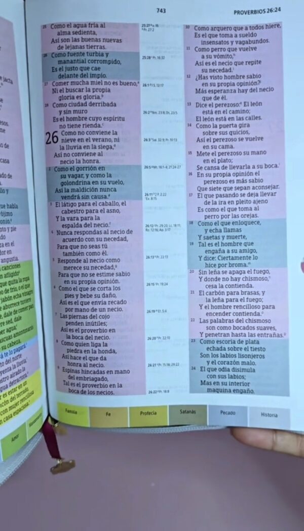 Biblia de Estudio Arcoiris Mujer Vino Floral