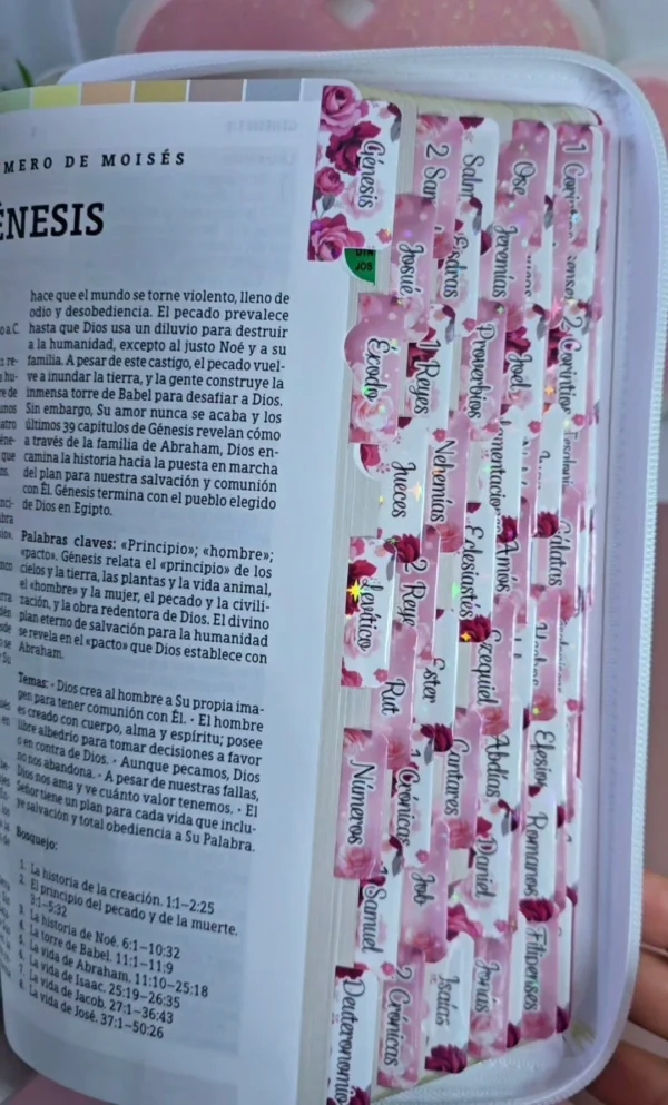 Biblia de Estudio Arcoiris Mujer Vino Floral