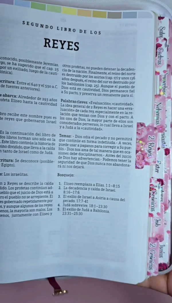 Biblia de Estudio Arcoiris Mujer Vino Floral