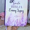 Biblia Letra Grande 12 puntos para Mujer RV1960 imit piel primavera floral lila con índice