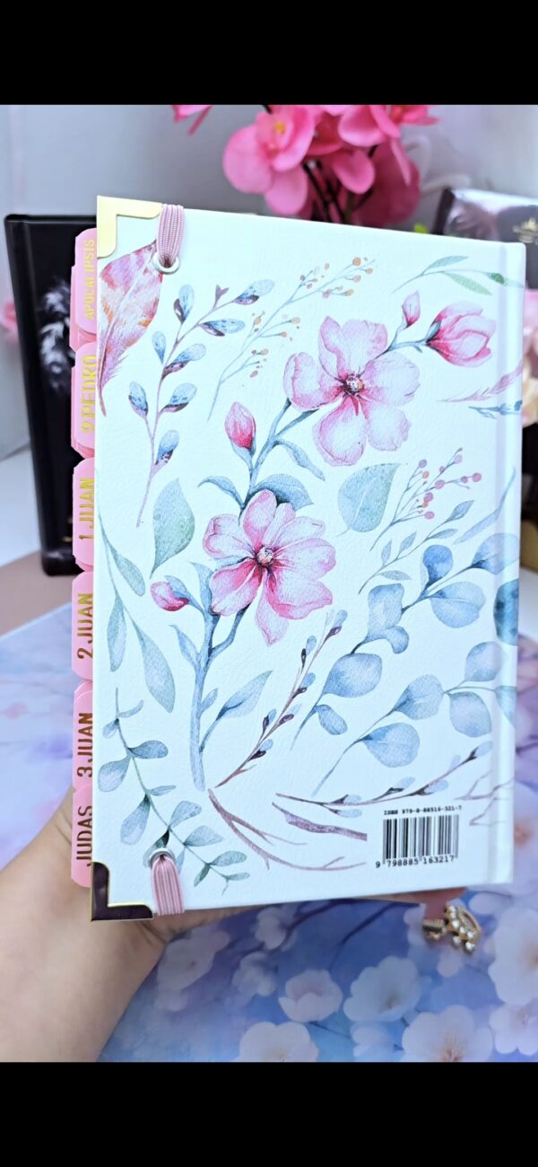 Biblia Blanco y Rosa Letra Grande 12 puntos RV1960