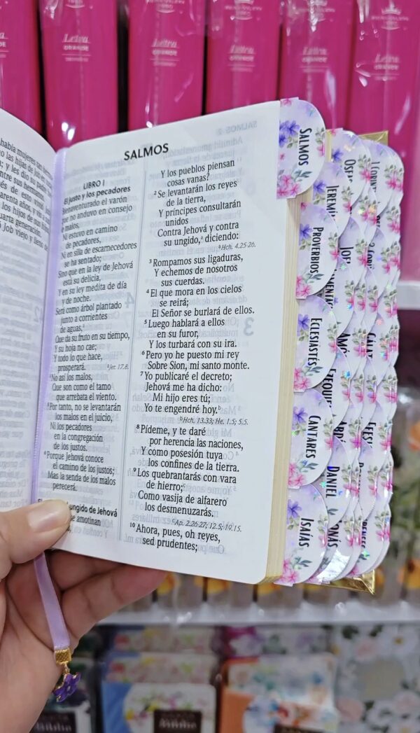 2025/12/1000455221.jpg Biblia RVR 1960 Compacta Letra Grande 11 puntos Símil Piel Violeta Claro