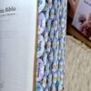 Biblia RVR 1960 Letra Grande Tamaño Manual Símil Piel Azul Claro