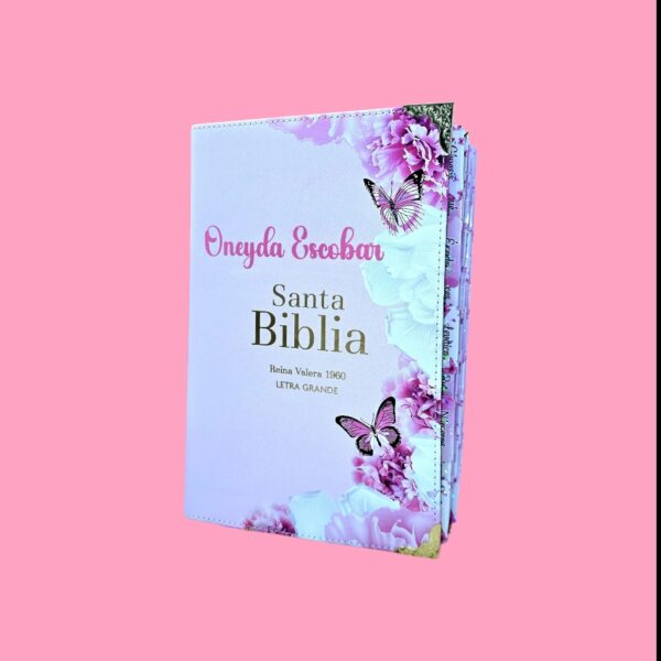 BIBLIA ROSA CON MARIPOSAS RV1960