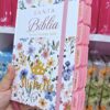 Biblia Letra Grande 12 puntos para Mujer RV1960, tapa dura primavera blanca con elástico