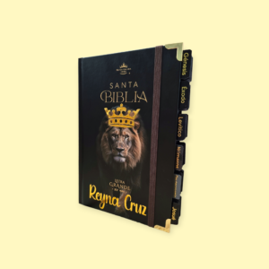 Biblia Letra Grande 12 puntos RV1960, tapa dura con elástico - León de Judá