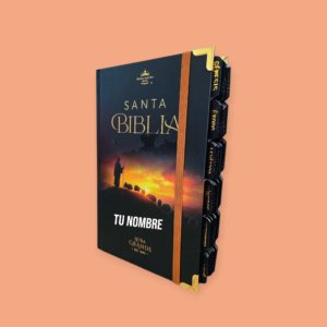 Biblia Letra Grande 12 puntos RV1960, tapa dura pastor y ovejas con elástico