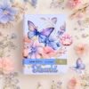 Biblia con Cierre Portátil Letra Grande 12 puntos RV1960, imit piel flores rosa con índice y canto floral