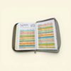 Biblia con Cierre Portátil Letra Grande 12 puntos RV1960, imit piel flores crema con índice y canto floral