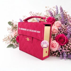 Biblia Cartera - Fuscia | Exclusiva con Asa de Mano | Edición Rosa De Sarón ✨ Reina- Valera 1960