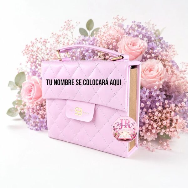 Biblia Cartera – Lila | Exclusiva con Asa de Mano | Edición Rosa De Sarón ✨ Reina- Valera 1960