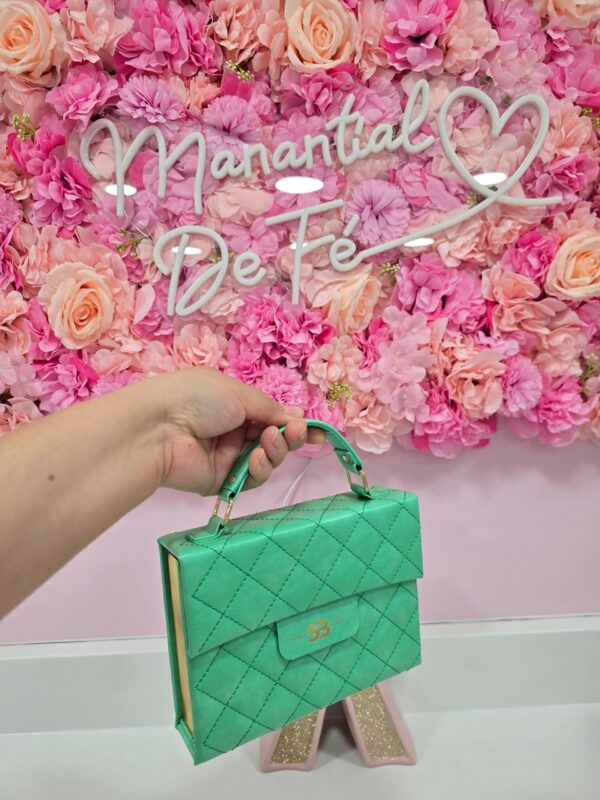 Biblia Cartera - Verde | Exclusiva con Asa de Mano | Edición Rosa De Sarón ✨ Reina- Valera 1960