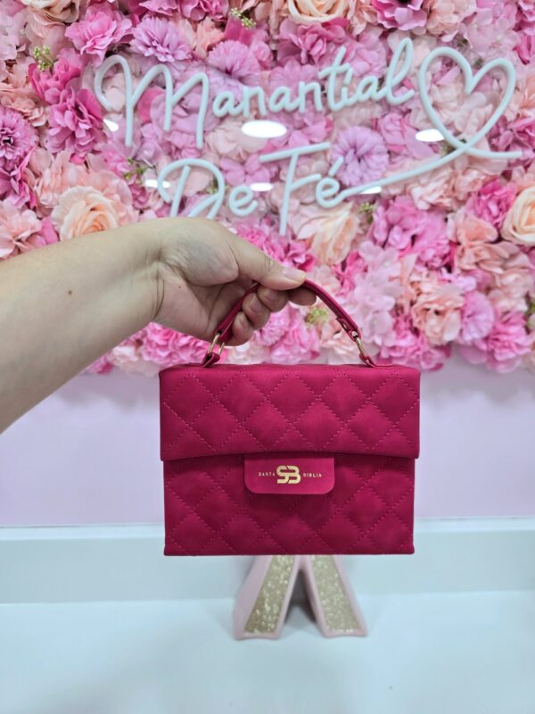 Biblia Cartera - Fuscia | Exclusiva con Asa de Mano | Edición Rosa De Sarón ✨ Reina- Valera 1960