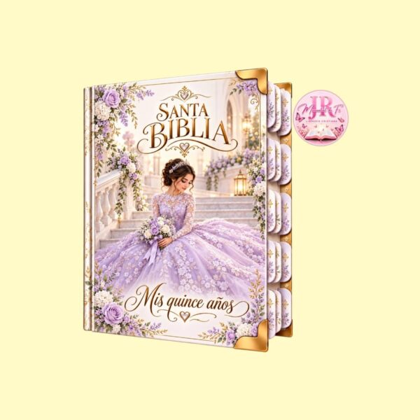 Biblia de Pasta Dura para Quinceañera –Morado Lila