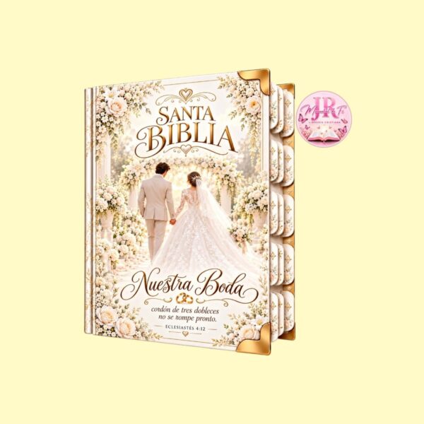Biblia de Pasta Dura Boda-Novios de la Mano