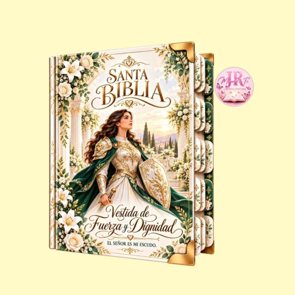 Biblia Pasta Dura Guerrera – Verde Floral